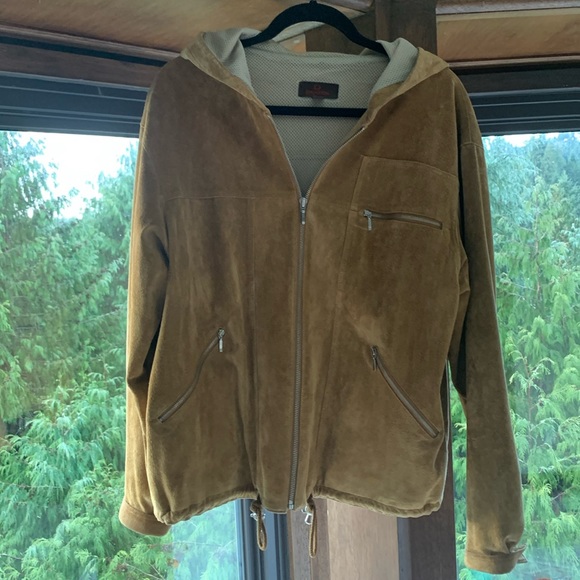 SOLD - Not For Sale
DANIER HOODED SUEDE BOMBER JACKET - Picture 1 of 9